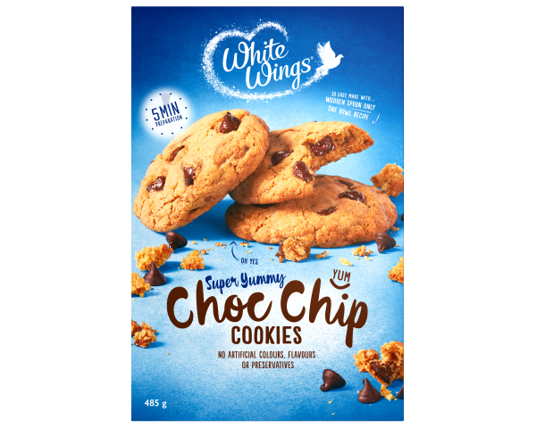 White Wings Cookies Mix Choc Chip 485 g