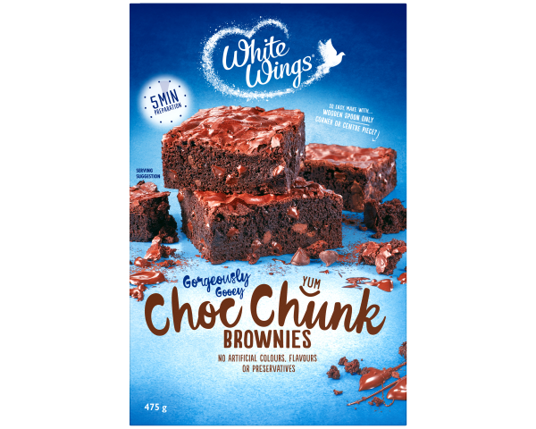White Wings Choc Chunk Brownies 475g
