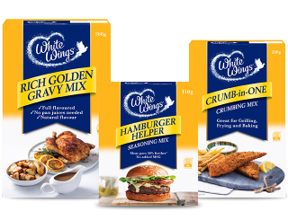 White Wings gravy and savoury mixes